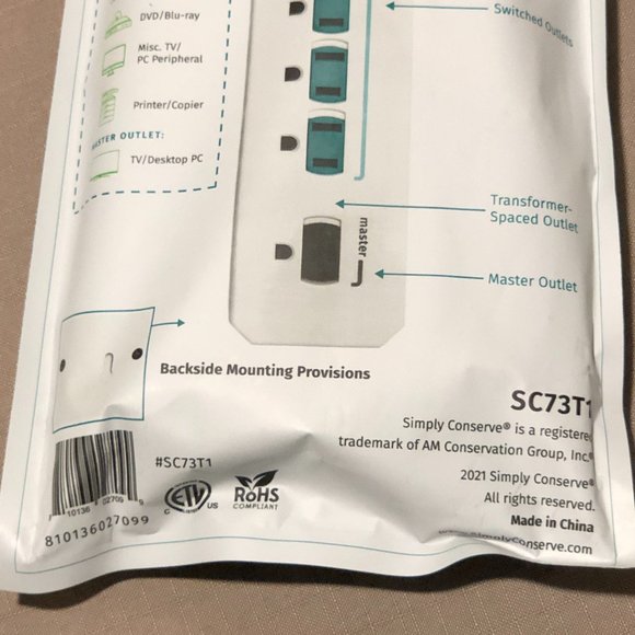 *NIB* Simply Conserve 7 Outlet Advanced Power - Picture 9 of 9